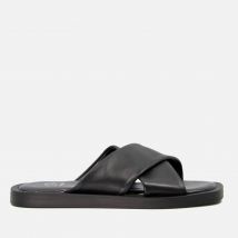 Dune London Licorice Cross Front Leather Sandals