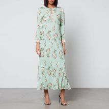 Rixo Angelica Floral-Print Crepe Midi Dress - UK 6