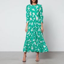 Rixo Kristen Floral-Print Georgette Midi Dress - UK 10