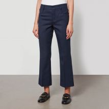 AMI Cropped Twill Flared Trousers - FR 38/UK 10