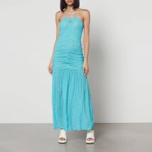 Ganni Stretch-Mesh and Lace Halterneck Dress - EU 36/UK 8