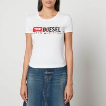 Diesel T-Uncutie Destroyed Cotton-Jersey Graphic T-Shirt - L