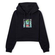 Pokémon Pokédex Bulbasaur #0001 Women's Cropped Hoodie - Black - XS
