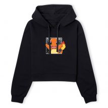 Pokémon Pokédex Charmander #0004 Women's Cropped Hoodie - Black - XS