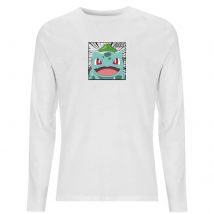 Pokémon Pokédex Bulbasaur #0001 Men's Long Sleeve T-Shirt - White - S