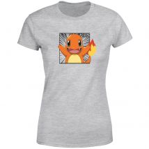 Pokémon Pokédex Charmander #0004 Women's T-Shirt - Grey - L