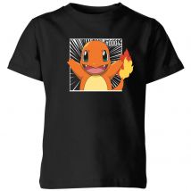 Pokémon Pokédex Charmander #0004 Kids' T-Shirt - Black - 9-10 ans