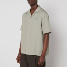 Fred Perry Camp Collar Cotton and Linen-Blend Shirt - S