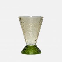 Hübsch Abyss Vase - Dark Green/Brown