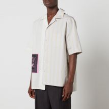Lanvin St Sleeves Artwork Striped Cotton Shirt - 40 /L