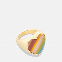Coach Coach-ella Rainbow Gold-Tone Signet Ring