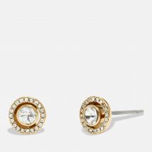 Coach Halo Gold-Tone and Crystal Earrings