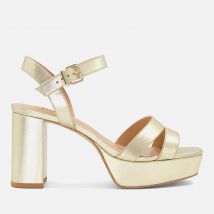 Dune London Women's Molten Leather Mid-Platform Sandals - UK 3
