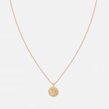Astrid & Miyu Libra Zodiac 18-Karat Gold-Plated Recycled Sterling Silver Necklace