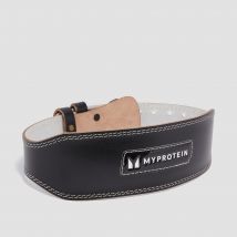 Ceinture de musculation en cuir Myprotein – Noir - Small (23-32 Inch)