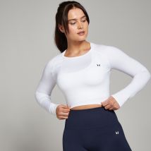 Camiseta corta de manga larga y sin costuras Shape para mujer de MP - Blanco - M