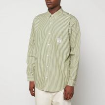 Drôle de Monsieur La Chemise Rayée Pinstriped Cotton-Poplin Shirt - XL
