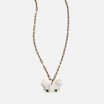 Notte Baby Farfalla Glow Mother of Pearl Gold Tone Necklace