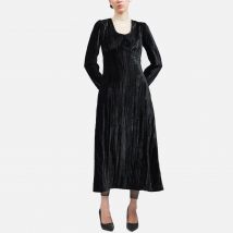 Batsheva Kavita Shirred Velvet Dress - US 8/UK 12