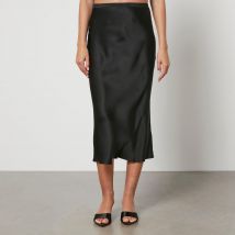 Anine Bing Silk-Satin Midi Skirt - XL