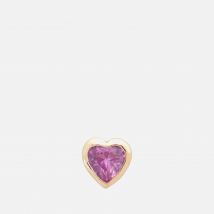 anna + nina Heart 14-K Gold Plated Sterling Silver Single Stud Earring