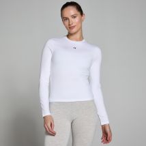 T-shirt de corte justo e manga comprida Basics para mulher da MP - Branco - L
