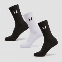 MP Essentials sokken tot halverwege de kuit voor dames (3 paar) - Zwart/Wit - UK 6-8