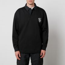 Y-3 Logo-Embroidered Loopback Cotton Rugby Shirt - M