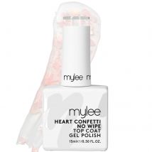 Mylee MyGel Gel Polish No Wipe Heart Confetti Top Coat 15ml