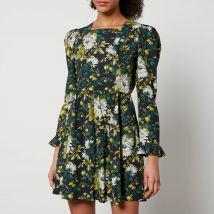 Batsheva X Laura Ashley Prairie Floral-Print Cotton Mini Dress - US 4/UK 8