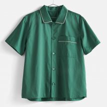 HAY Outline Pyjama Short Sleeve Shirt Emerald Green - Medium/Large