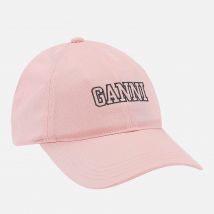 Ganni Logo-Embroidered Cotton-Twill Cap