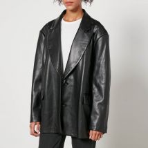 Jakke Frankie Faux Leather Oversized Blazer - M