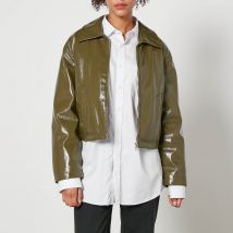 Jakke Naomi Cropped Padded Faux Leather Jacket - S