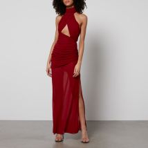 De La Vali High-Neck Woven Maxi Dress - UK 14