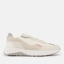 HUGO Men's Kane Leather and Faux Leather Runner Trainers - UK 8