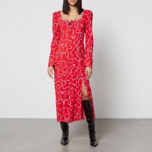 Kitri Rhonda Trail Printed Crepe Midi Dress - UK 14