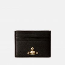 Vivienne Westwood Flat Cross-Grained Saffiano Leather Cardholder