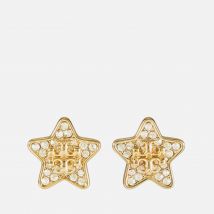 Tory Burch Kira Pave Star Gold-Plated Stud Earrings