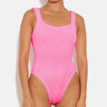 Hunza G Square Neck Stretch-Seersucker Swimsuit
