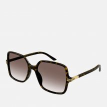 Gucci Square Frame Acetate Sunglasses - Havana