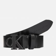 Calvin Klein Jeans Round Mono Pebble-Grained Leather Belt - 75cm