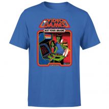 Steven Rhodes Video Games Rot Your Brains Unisex T-Shirt - Blue - XS - Blue