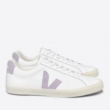 Veja Women's Esplar Logo-Appliquéd Leather and Suede Trainers - UK 3