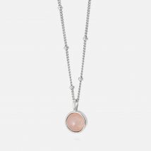 Daisy London Rose Quartz Sterling Silver Necklace