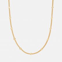 Daisy London Estée Lalonde Sunburst 18-Karat Gold-Plated Necklace