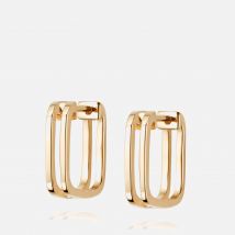 Daisy London Rupi 18-Karat Gold-Plated Hoop Huggie Earrings
