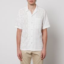 NN.07 Julio Embroidered Pointelle Cotton-Gauze Shirt - M