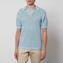 NN.07 Ryan Knitted Cotton-Blend Polo Shirt - L