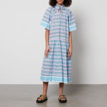 SZ Blockprints Yuva Floral-Print Cotton-Poplin Dress - M